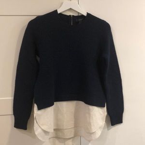 J Crew Navy Wool Sweater size small